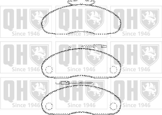 Quinton Hazell BP1451 - Комплект спирачно феродо, дискови спирачки vvparts.bg