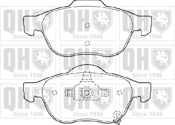 Quinton Hazell BP1458 - Комплект спирачно феродо, дискови спирачки vvparts.bg