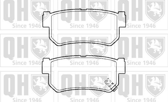 Quinton Hazell BP1452 - Комплект спирачно феродо, дискови спирачки vvparts.bg