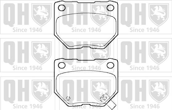 Quinton Hazell BP1462 - Комплект спирачно феродо, дискови спирачки vvparts.bg