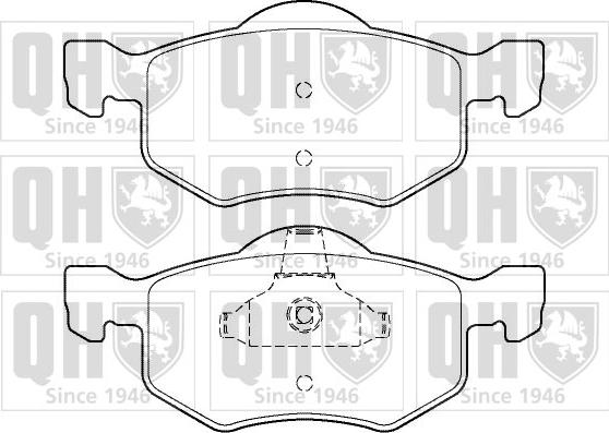 Quinton Hazell BP1408 - Комплект спирачно феродо, дискови спирачки vvparts.bg