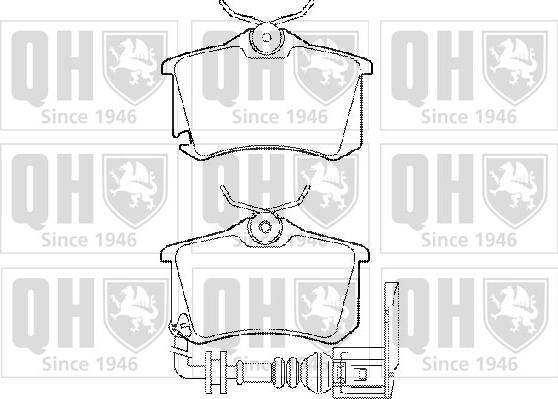 Quinton Hazell BP1417 - Комплект спирачно феродо, дискови спирачки vvparts.bg