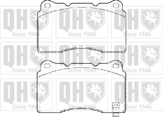 Quinton Hazell BP1486 - Комплект спирачно феродо, дискови спирачки vvparts.bg