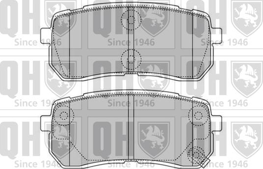 Quinton Hazell BP1599 - Комплект спирачно феродо, дискови спирачки vvparts.bg