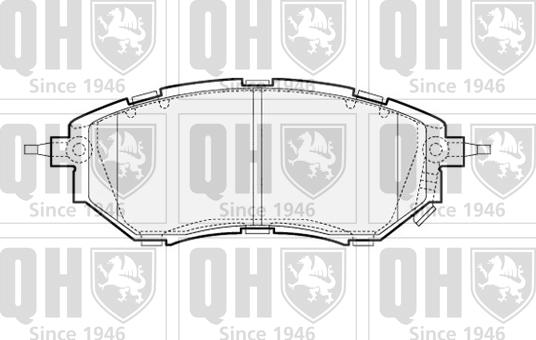 Quinton Hazell BP1543 - Комплект спирачно феродо, дискови спирачки vvparts.bg