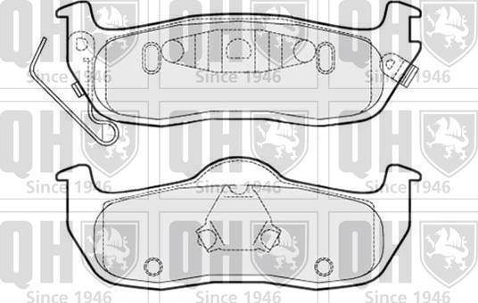 Quinton Hazell BP1542 - Комплект спирачно феродо, дискови спирачки vvparts.bg