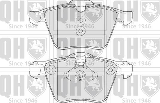 Quinton Hazell BP1559 - Комплект спирачно феродо, дискови спирачки vvparts.bg