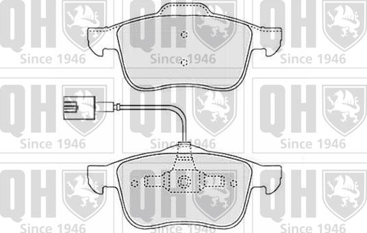 Quinton Hazell BP1502 - Комплект спирачно феродо, дискови спирачки vvparts.bg