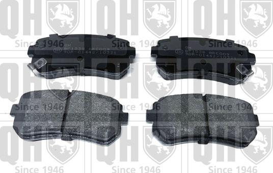 Quinton Hazell BP1538 - Комплект спирачно феродо, дискови спирачки vvparts.bg