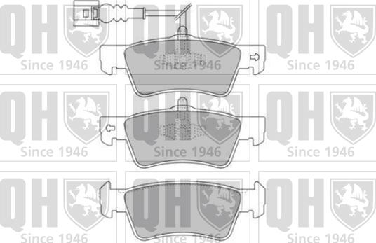 Quinton Hazell BP1698 - Комплект спирачно феродо, дискови спирачки vvparts.bg