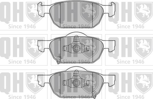 Quinton Hazell BP1658 - Комплект спирачно феродо, дискови спирачки vvparts.bg