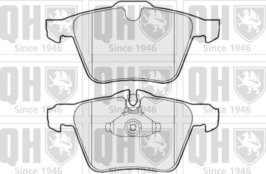 Quinton Hazell BP1630 - Комплект спирачно феродо, дискови спирачки vvparts.bg