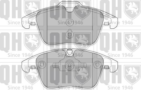 Quinton Hazell BP1629 - Комплект спирачно феродо, дискови спирачки vvparts.bg