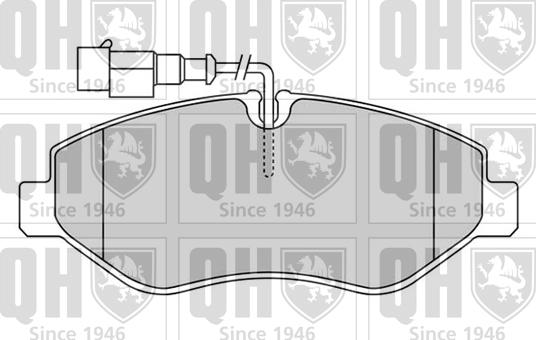 Quinton Hazell BP1624 - Комплект спирачно феродо, дискови спирачки vvparts.bg