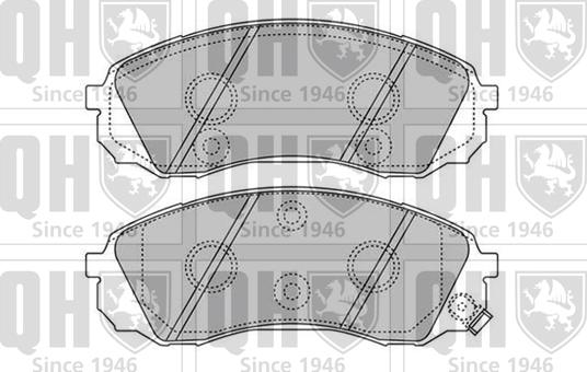 Quinton Hazell BP1628 - Комплект спирачно феродо, дискови спирачки vvparts.bg