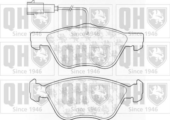 Quinton Hazell BP1048 - Комплект спирачно феродо, дискови спирачки vvparts.bg