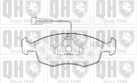 Quinton Hazell BP1002 - Комплект спирачно феродо, дискови спирачки vvparts.bg