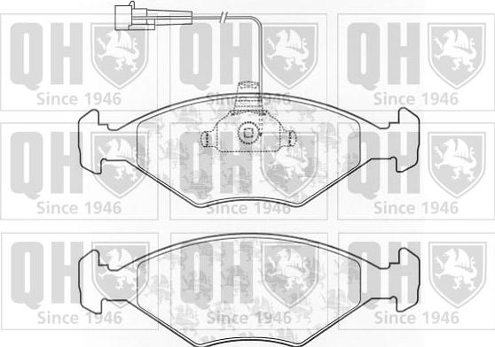 Quinton Hazell BP1014 - Комплект спирачно феродо, дискови спирачки vvparts.bg