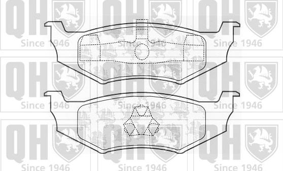 Quinton Hazell BP1035 - Комплект спирачно феродо, дискови спирачки vvparts.bg