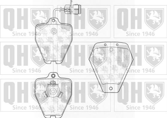 Quinton Hazell BP1037 - Комплект спирачно феродо, дискови спирачки vvparts.bg