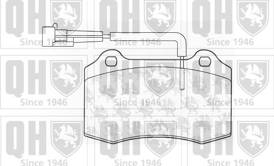 Quinton Hazell BP1028 - Комплект спирачно феродо, дискови спирачки vvparts.bg