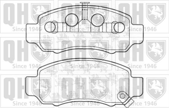 Quinton Hazell BP1146 - Комплект спирачно феродо, дискови спирачки vvparts.bg