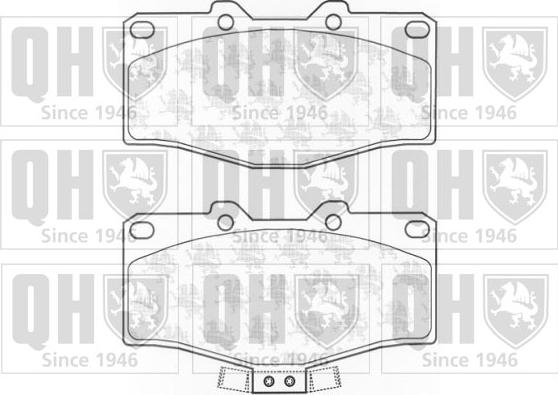 Quinton Hazell BP1160 - Комплект спирачно феродо, дискови спирачки vvparts.bg