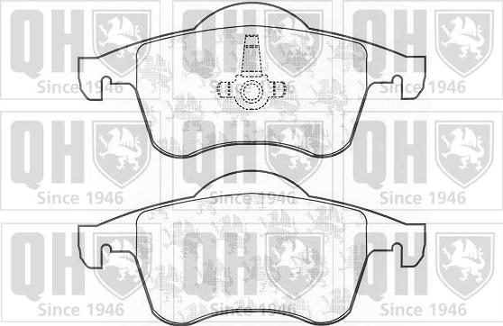 Quinton Hazell BP1104 - Комплект спирачно феродо, дискови спирачки vvparts.bg