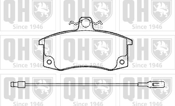 Quinton Hazell BP1185 - Комплект спирачно феродо, дискови спирачки vvparts.bg