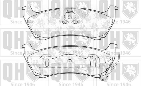 Quinton Hazell BP1135 - Комплект спирачно феродо, дискови спирачки vvparts.bg