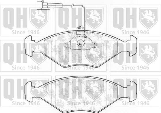 Quinton Hazell BP1124 - Комплект спирачно феродо, дискови спирачки vvparts.bg