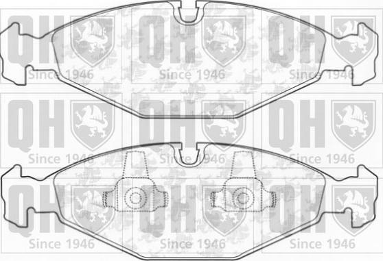 Quinton Hazell BP1172 - Комплект спирачно феродо, дискови спирачки vvparts.bg