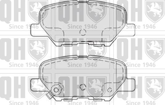 Quinton Hazell BP1844 - Комплект спирачно феродо, дискови спирачки vvparts.bg