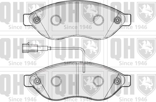 Quinton Hazell BP1828 - Комплект спирачно феродо, дискови спирачки vvparts.bg