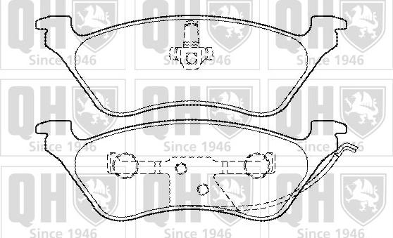Quinton Hazell BP1346 - Комплект спирачно феродо, дискови спирачки vvparts.bg