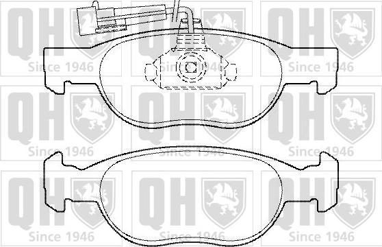 Quinton Hazell BP1340 - Комплект спирачно феродо, дискови спирачки vvparts.bg