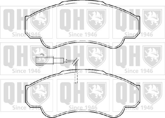 Quinton Hazell BP1342 - Комплект спирачно феродо, дискови спирачки vvparts.bg