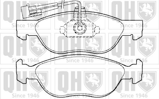 Quinton Hazell BP1353 - Комплект спирачно феродо, дискови спирачки vvparts.bg