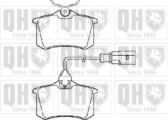 Quinton Hazell BP1301 - Комплект спирачно феродо, дискови спирачки vvparts.bg