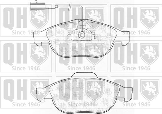 Quinton Hazell BP1302 - Комплект спирачно феродо, дискови спирачки vvparts.bg