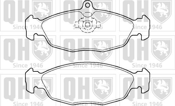 Quinton Hazell BP1385 - Комплект спирачно феродо, дискови спирачки vvparts.bg