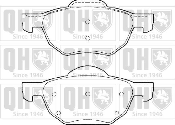 Quinton Hazell BP1380 - Комплект спирачно феродо, дискови спирачки vvparts.bg