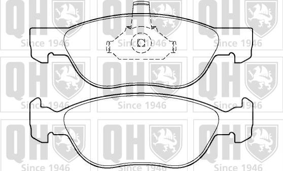 Quinton Hazell BP1382 - Комплект спирачно феродо, дискови спирачки vvparts.bg