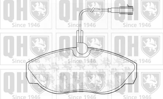 Quinton Hazell BP1329 - Комплект спирачно феродо, дискови спирачки vvparts.bg