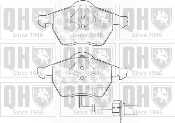 Quinton Hazell BP1324 - Комплект спирачно феродо, дискови спирачки vvparts.bg