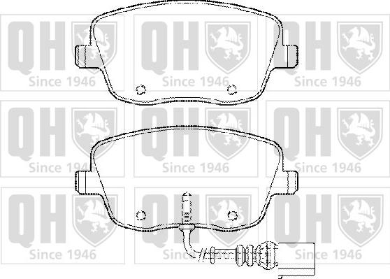 Quinton Hazell BP1370 - Комплект спирачно феродо, дискови спирачки vvparts.bg