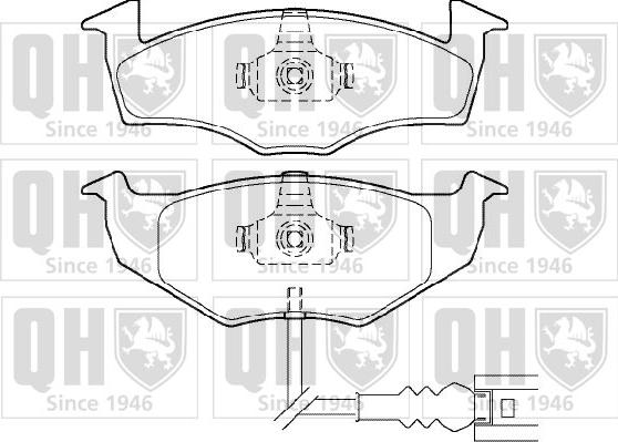 Quinton Hazell BP1372 - Комплект спирачно феродо, дискови спирачки vvparts.bg