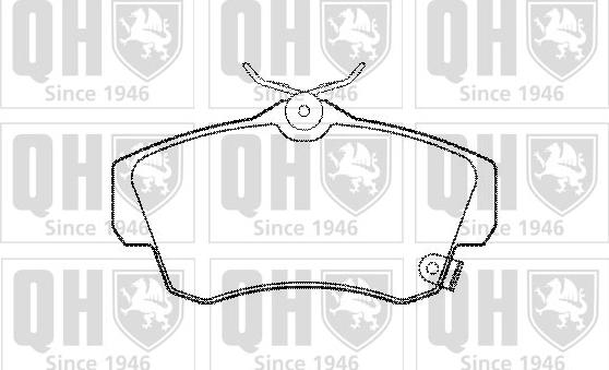 Quinton Hazell BP1257 - Комплект спирачно феродо, дискови спирачки vvparts.bg