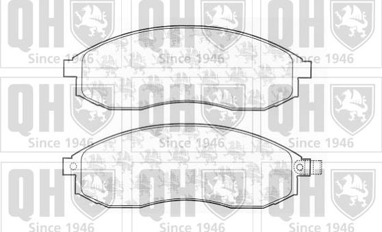 Quinton Hazell BP1263 - Комплект спирачно феродо, дискови спирачки vvparts.bg