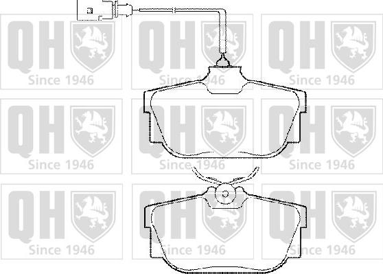 Quinton Hazell BP1285 - Комплект спирачно феродо, дискови спирачки vvparts.bg